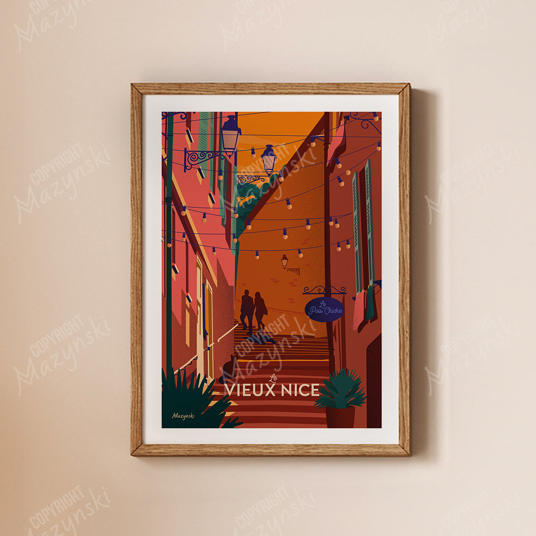 Affiche ” Balade au Vieux-Nice “