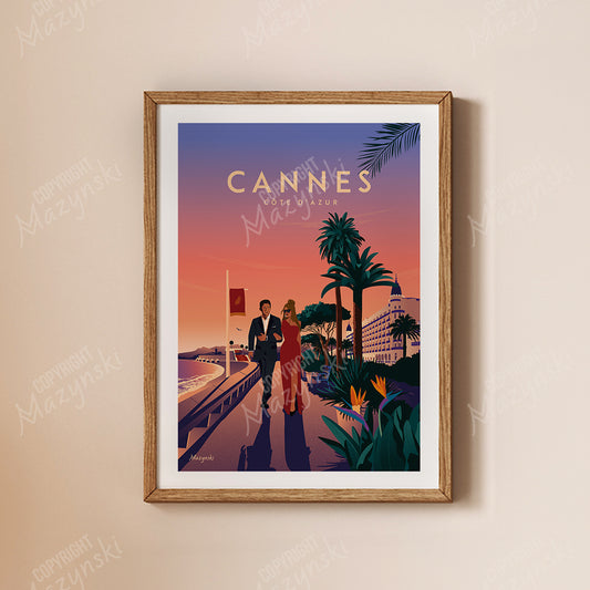 Affiche ” Cannes – La croisette “