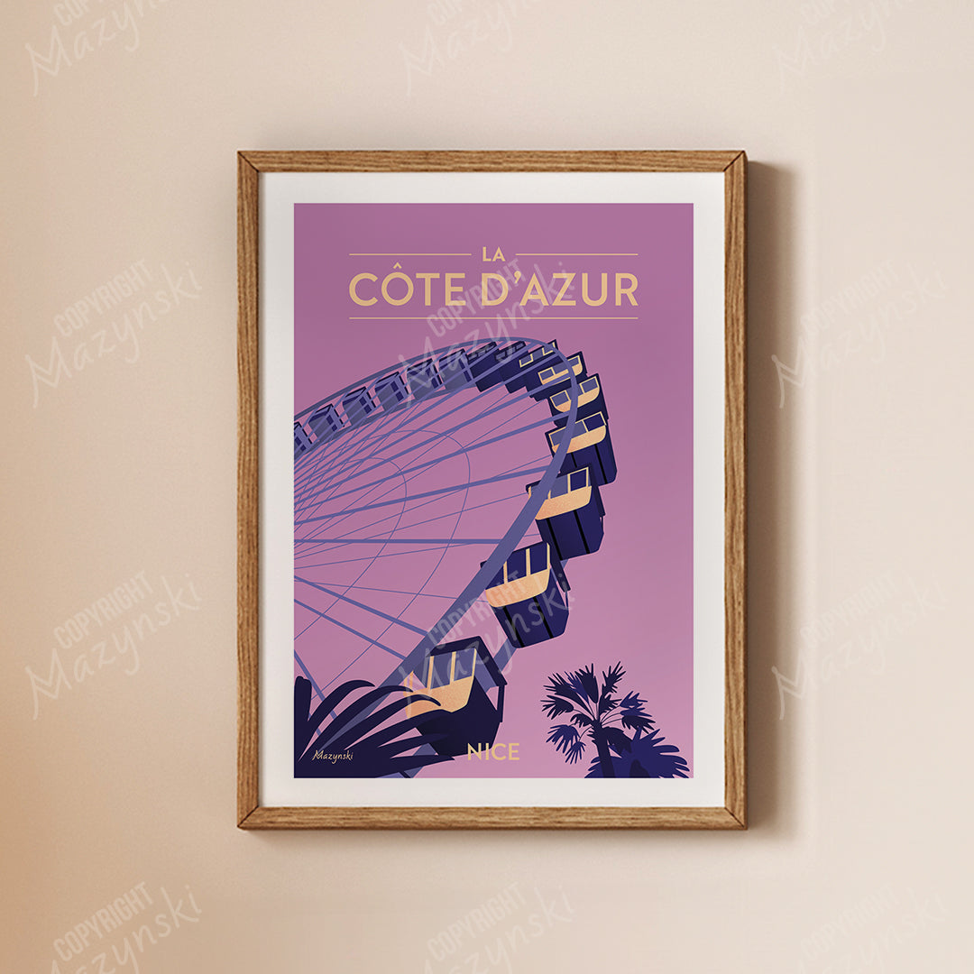 Affiche ” La Côte d’Azur “