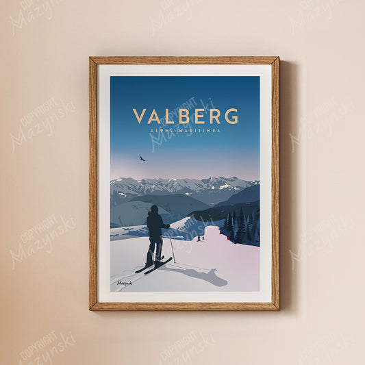 Affiche ” Ski à Valberg “