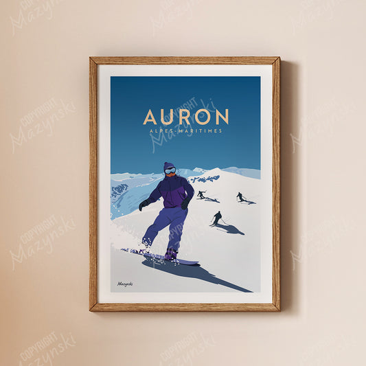 Affiche ” Snow à Auron “