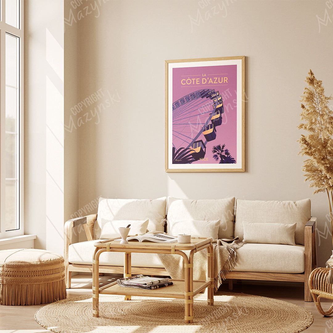Affiche ” La Côte d’Azur “