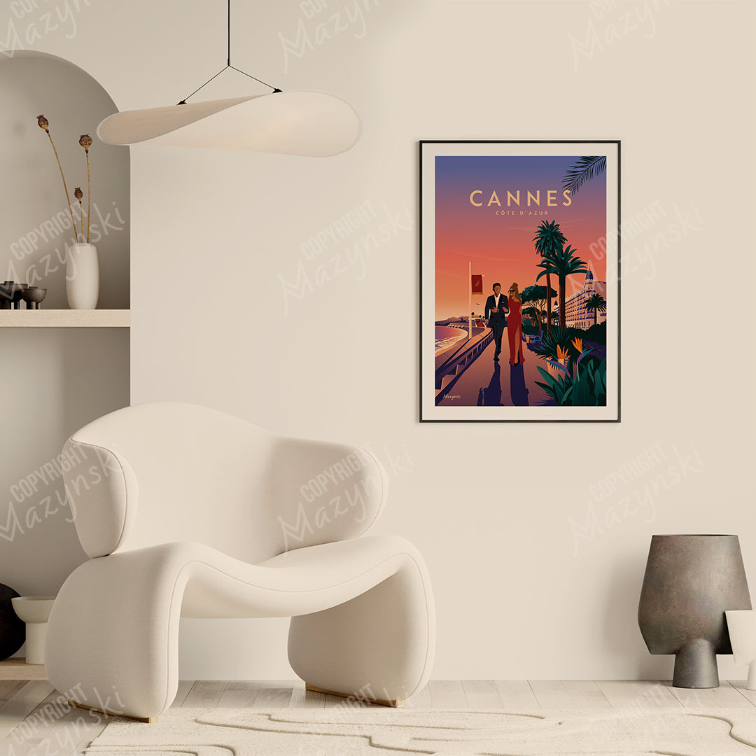 Affiche ” Cannes – La croisette “