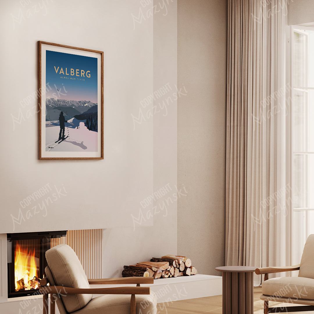 Affiche ” Ski à Valberg “